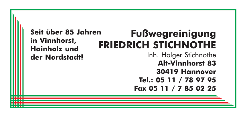 stichnothe fusswegreinigung